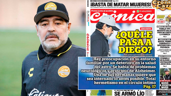 La salud de Diego Maradona: ¿Tiene principio de Alzheimer y problemas neurológicos?