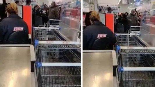 Video: Raúl Castells irrumpió en un supermercado para reclamar comida