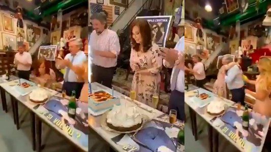 Junto a Alberto y Máximo, Cristina festejó su cumpleaños