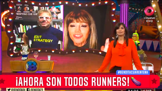 Bendita: Any Ventura hace el programa desde su casa pero fue a correr y las consecuencias se vieron al aire