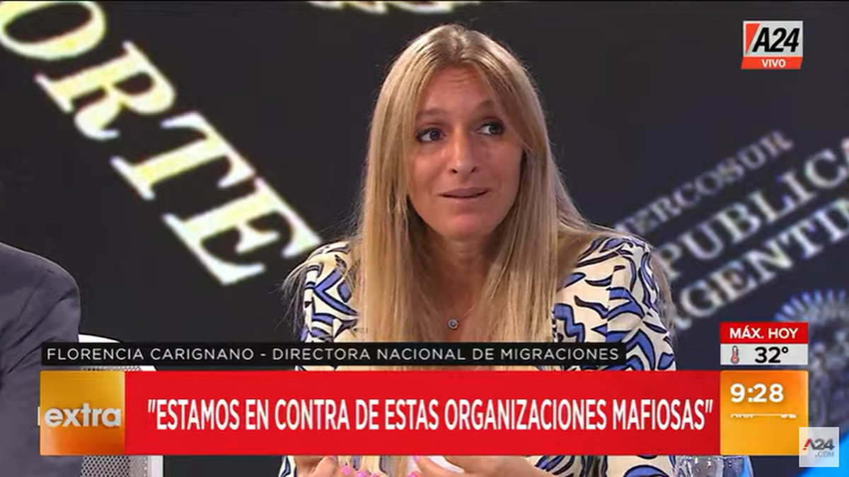 Florencia Carignano denunció organizaciones mafiosas detrás de las mujeres embarazadas rusas (Foto: captura A24).