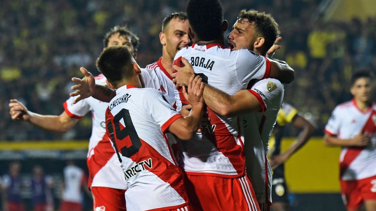 El festejo de River en Venezuela (Foto: AFP)