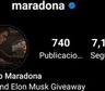 Hackearon el Instagram de Diego Maradona