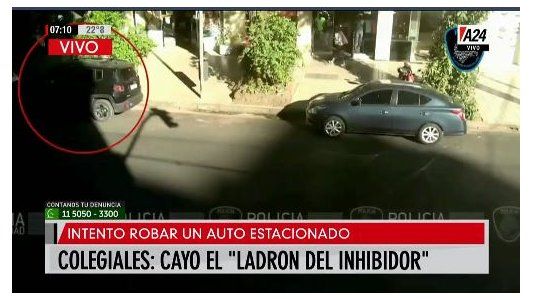 Cayó el ladrón del “inhibidor” que intentaba robar un auto en Colegiales