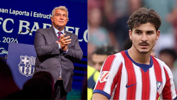 El presidente del Barcelona presionó al Atlético de Madrid por Julián Álvarez con un fuerte mensaje: Nos...