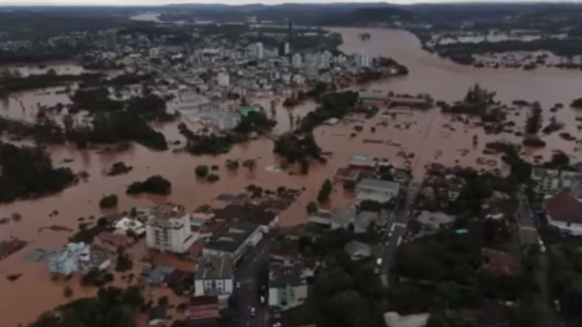 Ciudades enteras están bajo el agua en Río Grande do Sul, en la peor inundación desde 1941 (Foto: gentileza GZH).