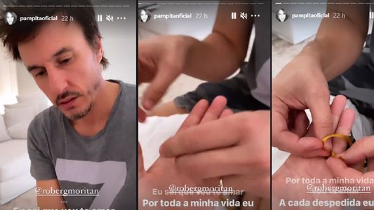 Alianza afuera: el tierno anillo de cinta que le hizo Moritán a Pampita