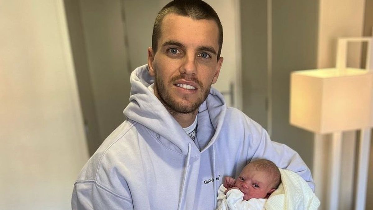 Giovani Lo Celso y su hija.