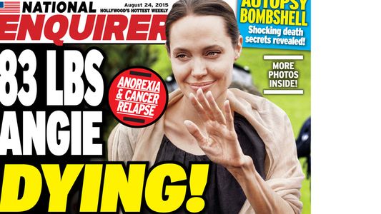 Angelina Jolie está muriendo de anorexia, dice National Enquirer