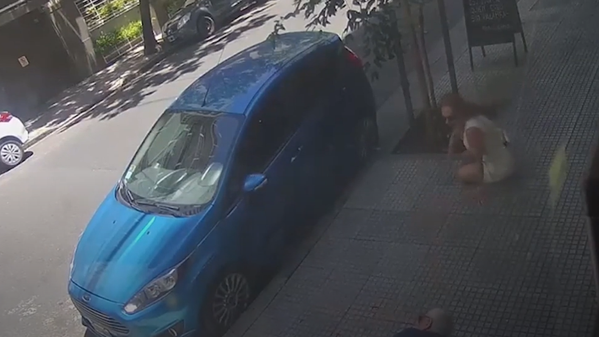 Así quedó la turista tras el robo.&nbsp;