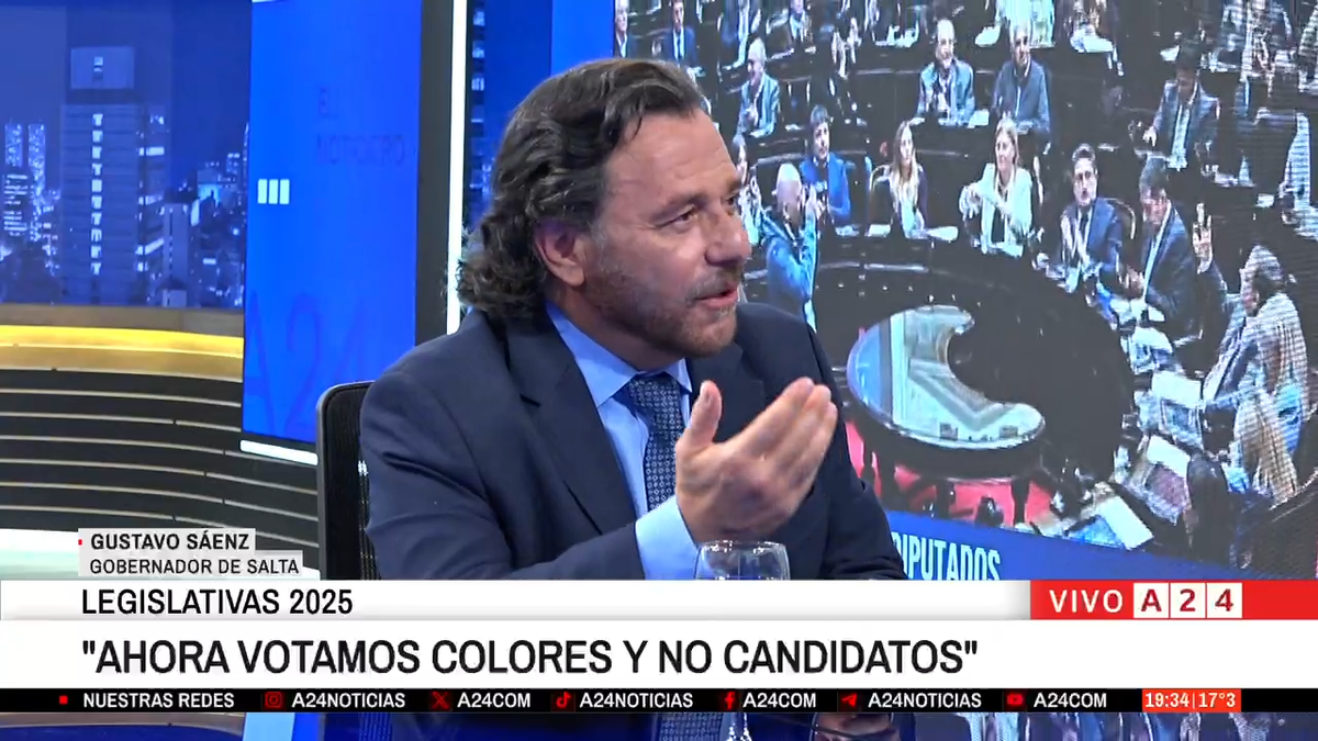 Gustavo Sáenz visitó el programa de Eduardo Feinmann. (Foto: captura).