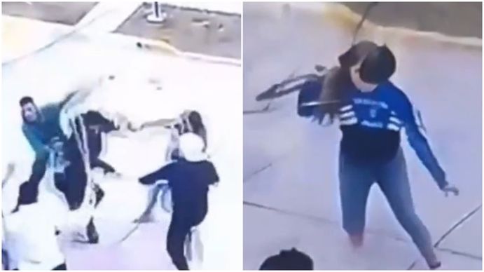 Video: a cinturonazos y palazos, vecinos se enfrentaron en una brutal batalla campal por una bicicleta