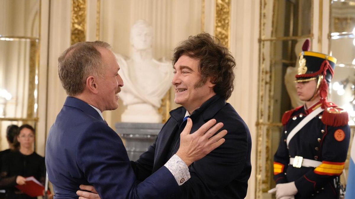 Peter Lamelas y Javier Milei.&nbsp;