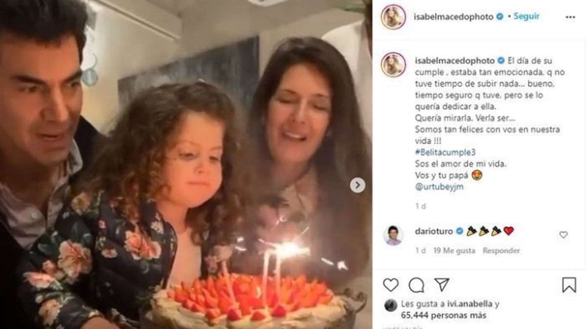En mayo de este a&ntilde;o, Belita cumpli&oacute; sus primeros 3 a&ntilde;os y mam&aacute; Isabel Macedo y pap&aacute; Juan Manuel Urtubey lo celebraron en familia.&nbsp;
