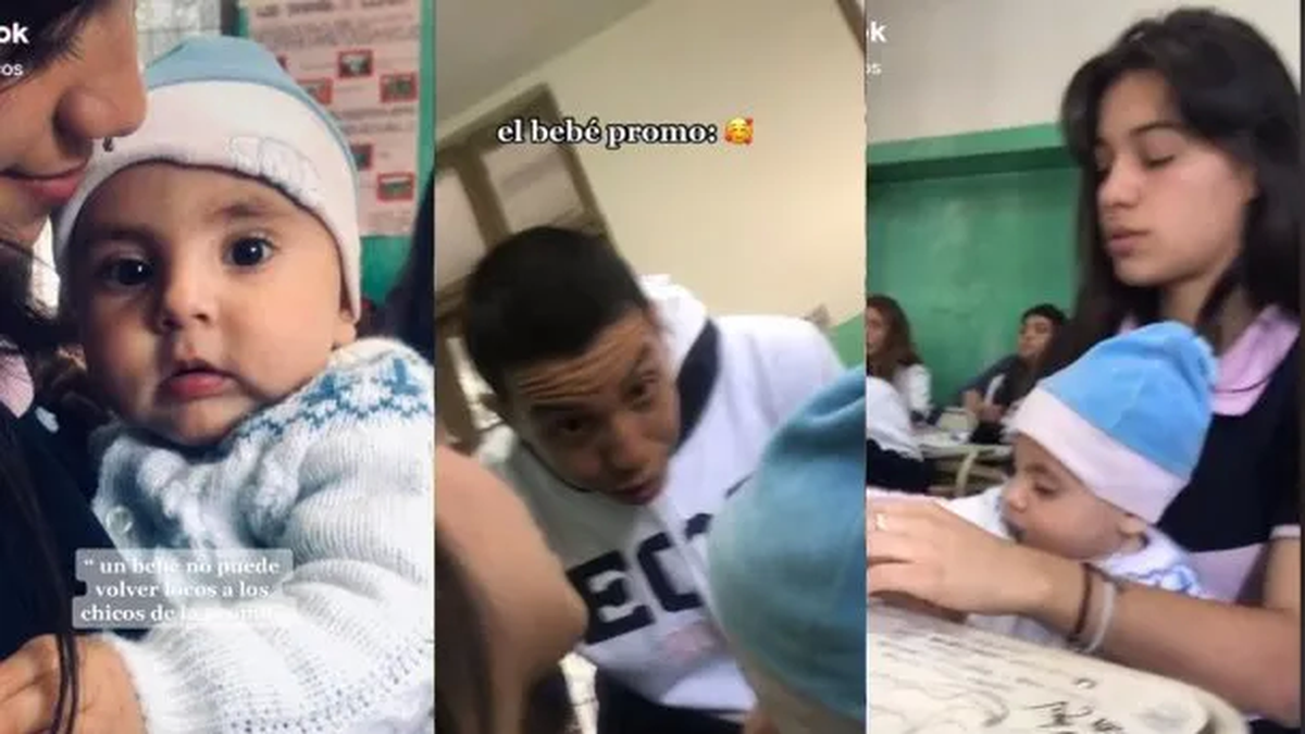 No quería faltar a la escuela y fue con su hijo al aula: la divertida reacción de sus compañeros
