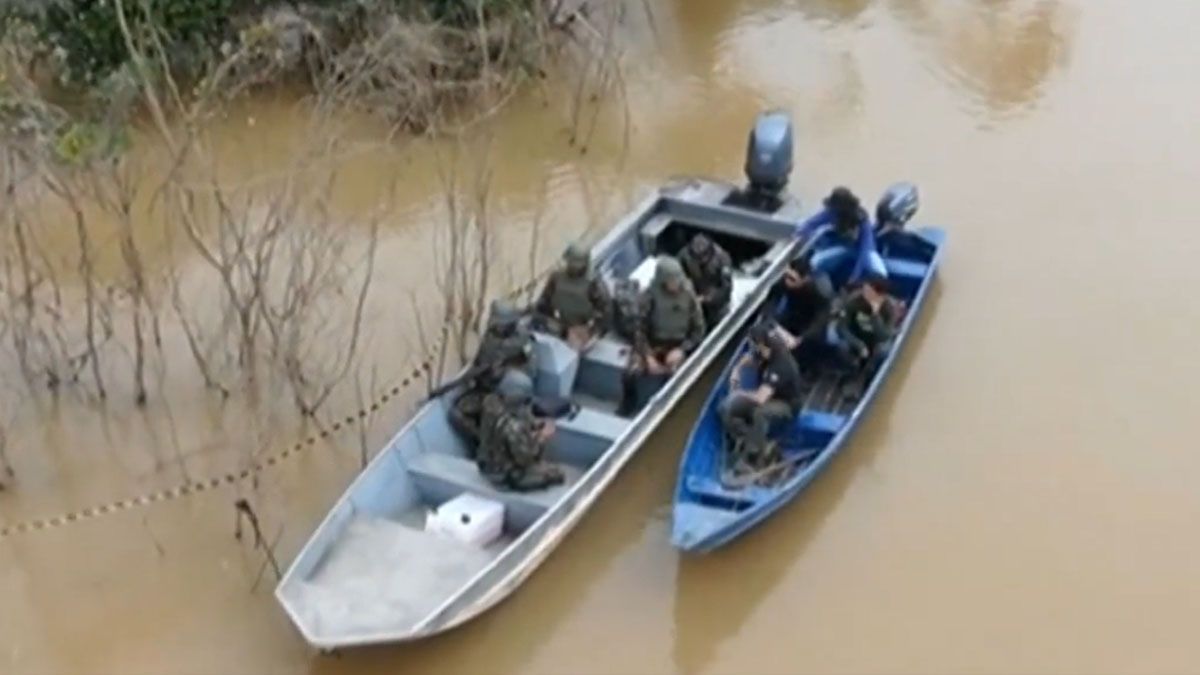 la policía brasileña en la búsqueda por el Amazonas (Foto: archivo)