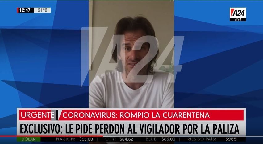 Miguel Paz, el hombre que golpeó a un vigilador, pidió disculpas: Fui un cobarde