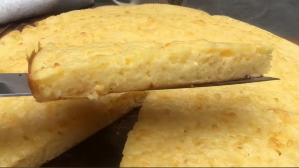 Preparación casera de fainá de queso
