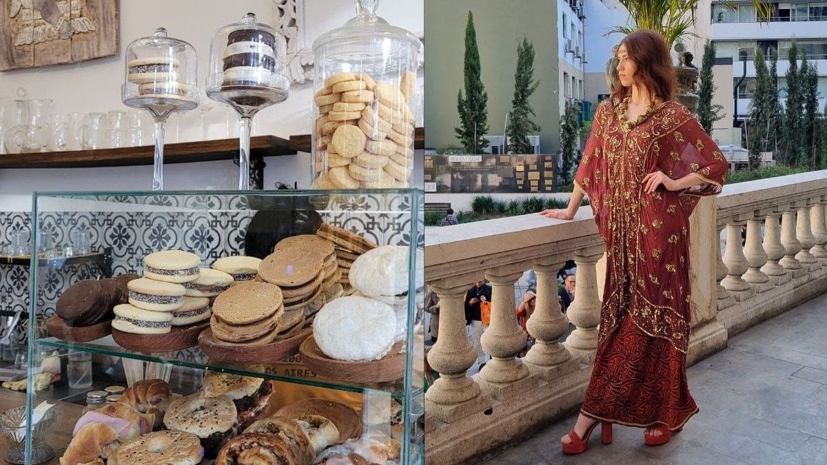 La emprendedora realiza prendas tejidas artesanalmente