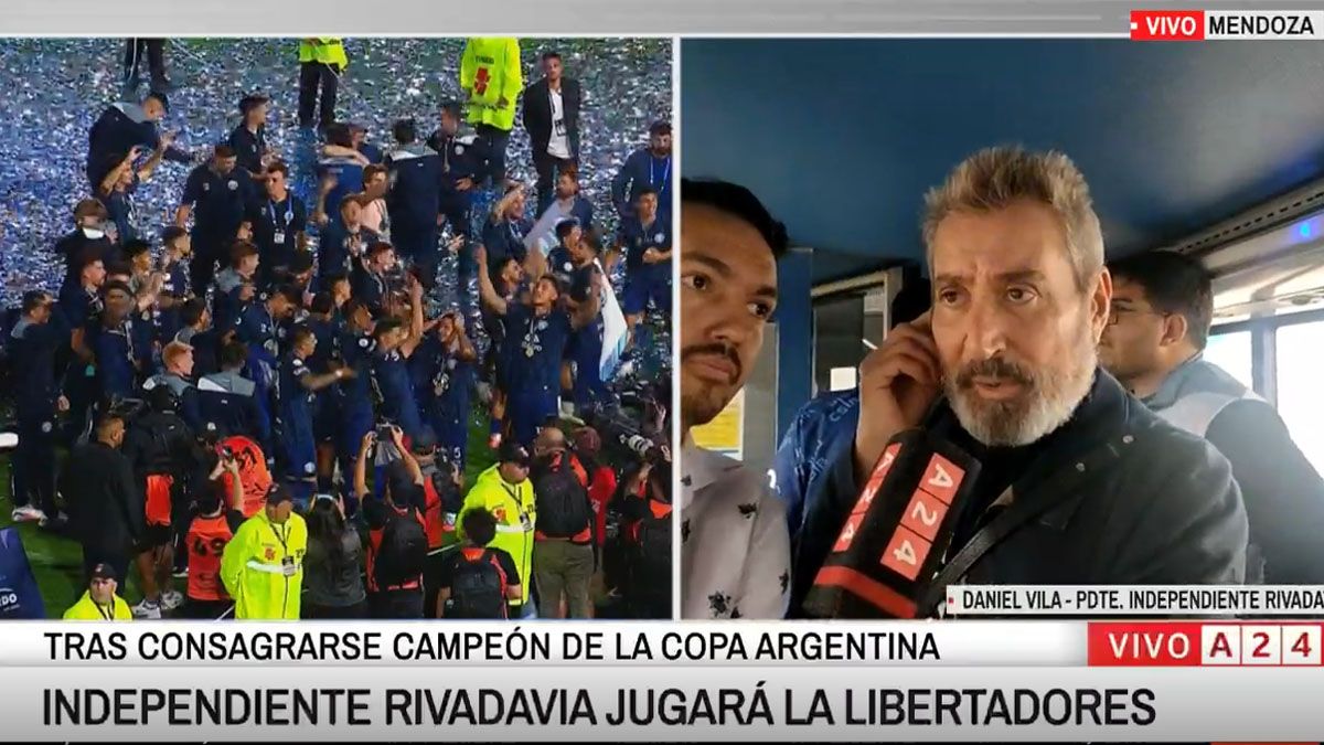 Le pedí ayuda a mi viejo desde el cielo: la emotiva confesión de Daniel Vila tras la consagración de Independiente Rivadavia. (Foto: captura de video)