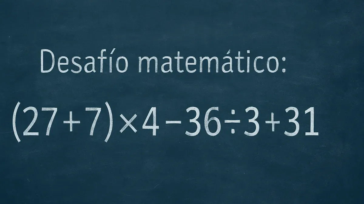 Resolver este Desafío Matemático requiere resolver primero las prioridades de la cuenta si querés llegar al número final sin errores.