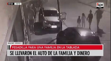 Violento asalto a una familia, hasta le gatillaron a una nena y golpearon a otra