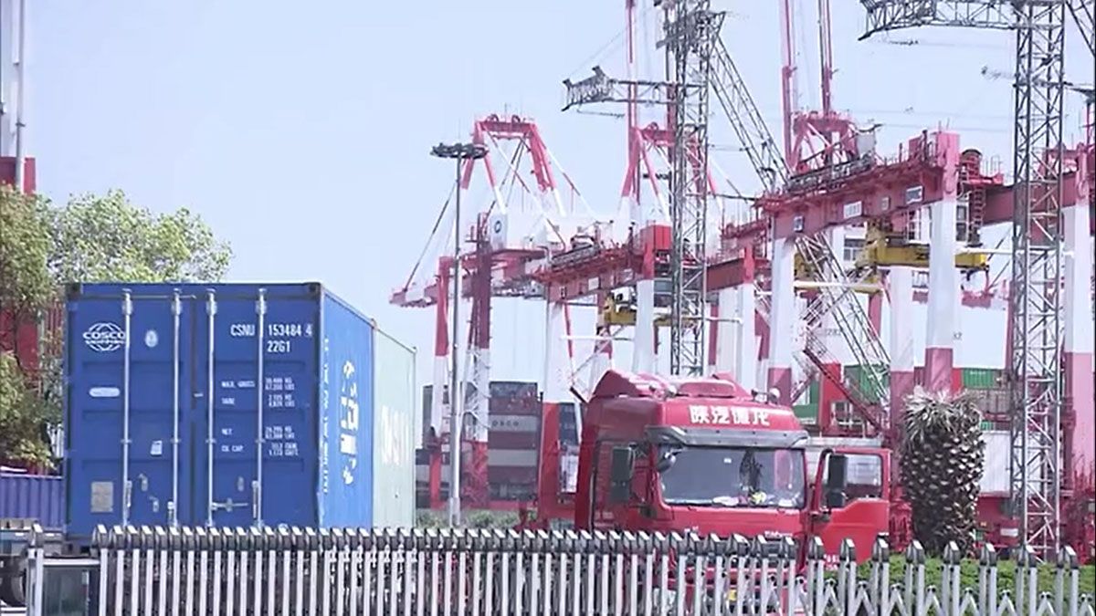 El puerto de Shanghai, clave para la economía china, el primer lugar en reabrir (Foto: AP)