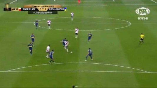 Nacho Fernández tuvo la mejor de River en el partido