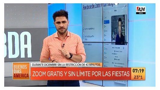Zoom será gratuito y sin límite de tiempo en las Fiestas