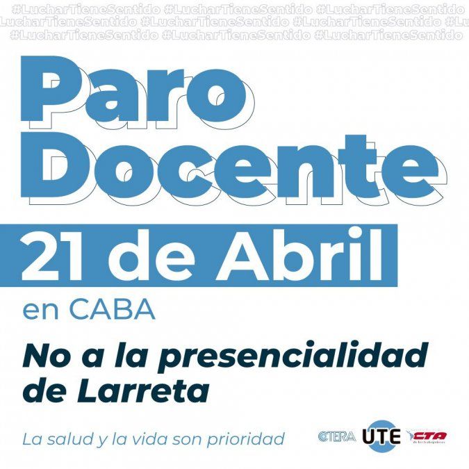 Los gremios docentes anuncian una nueva medida de fuerza contra la presencialidad en la Ciudad de Buenos Aires.