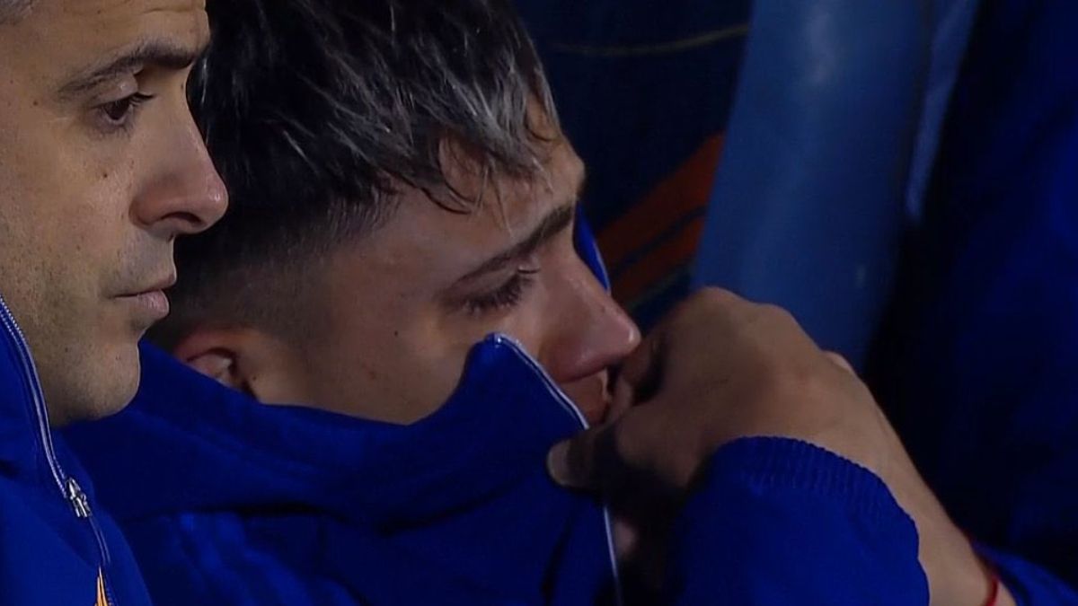 Las lágrimas de Exequiel Zeballos tras la dura lesión.