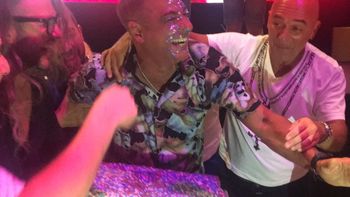 Marcelo Iripino terminó a los tortazos en su cumpleaños