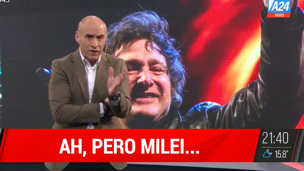 Esteban Tebucq destacó las propuestas de Javier Milie. (Foto: captura A24)