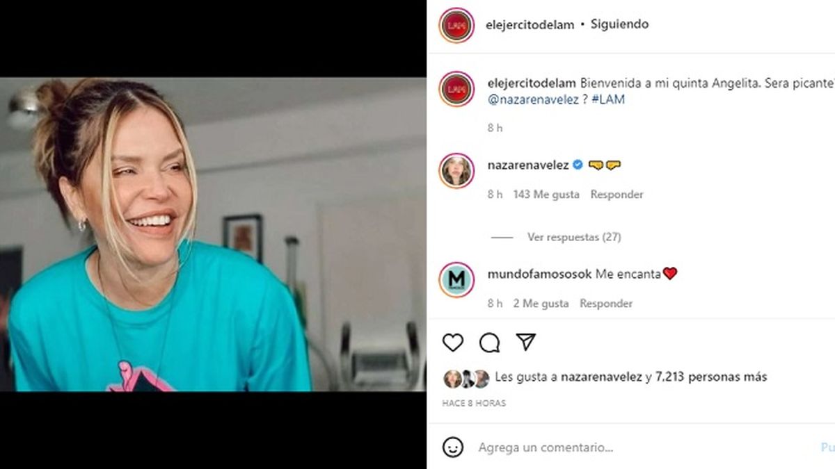 Nazarena Vélez será la quinta integrante de esta nueva etapa de LAM, el ciclo conducido por Ángel de Brito ahora en la pantalla de América TV.