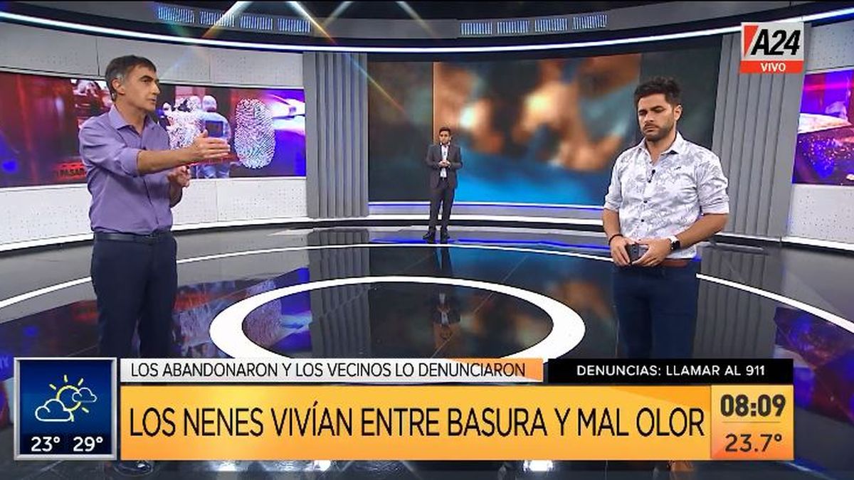 Claypole: así padres tenían abandonados a sus hijos. (Captura de Tv)