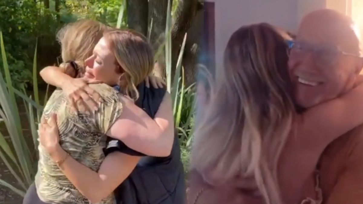 Evangelina Anderson volvió a la Argentina para sorprender a sus papás