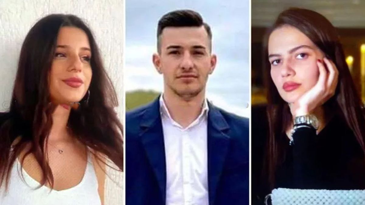 Patrizia Cormos, Cristian Molnar y Bianca Doros. los tres jóvenes que aislados en el río, decidieron abrazarse en ese último momento. (Foto: Gentileza Messagero di Veneto) 