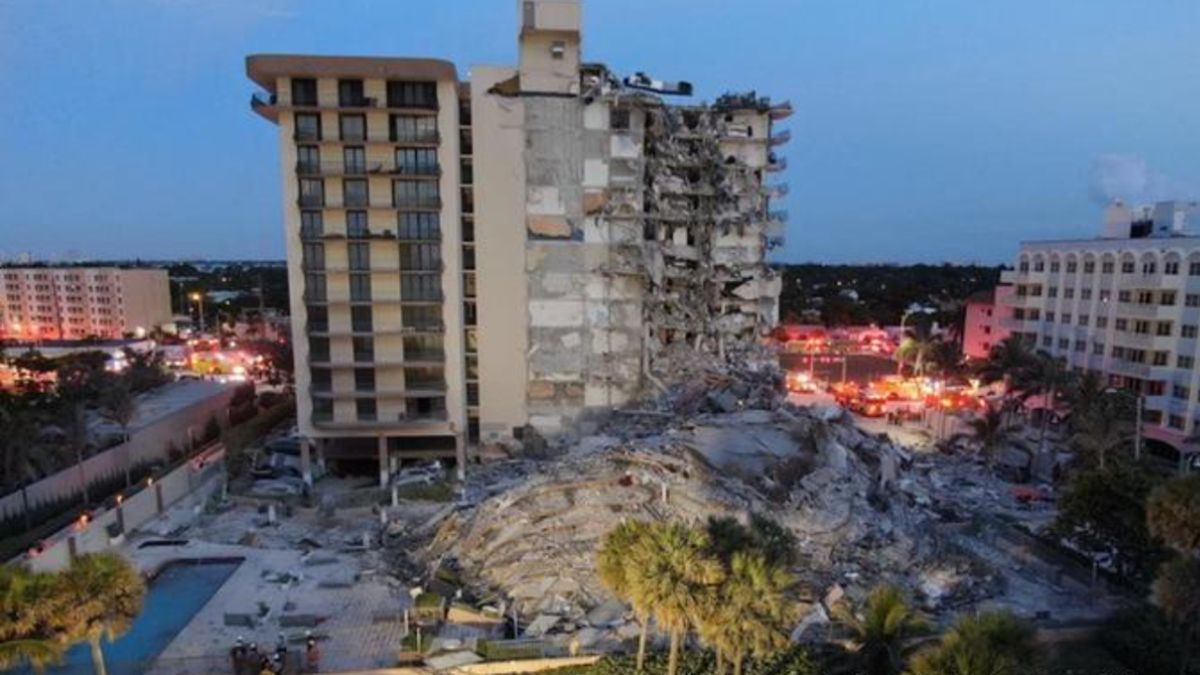 El edificio de Miami se derrumbó el 24 de junio y allí murieron unas 95 personas. Foto: Archivo.