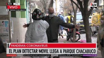Así se hizo un testeo durante un operativo Detectar en Parque Chacabuco