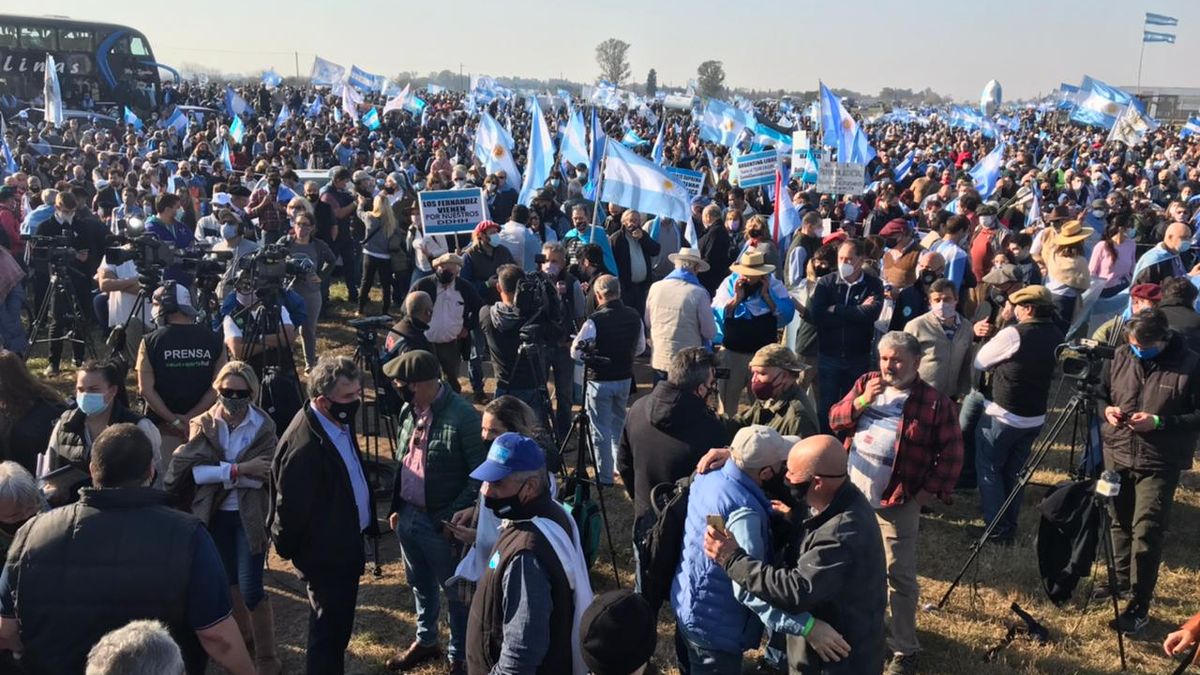 El campo tuvo su epicentro en el acto de San Nicolás y le envió un fuerte mensaje al Gobierno. 