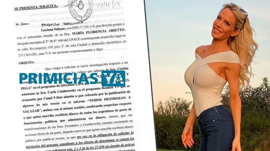 Luciana Salazar ratificó en tribunales una autodenuncia por sus tuits con información política