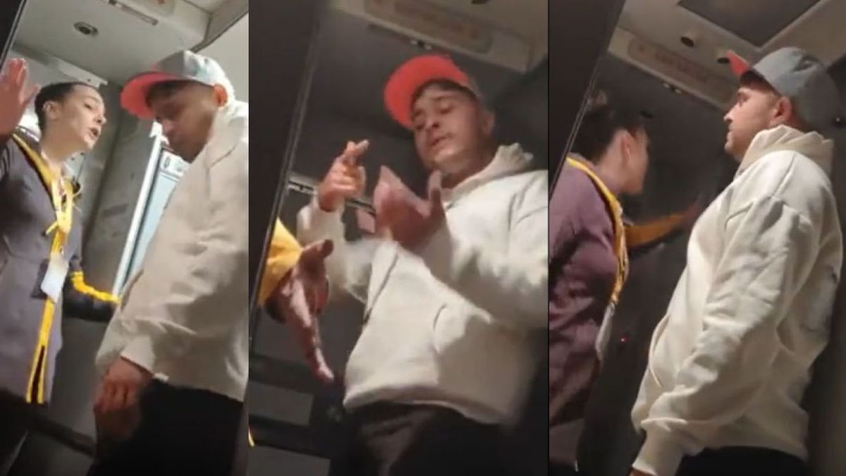 Tensión en pleno vuelo (Foto: captura de video)