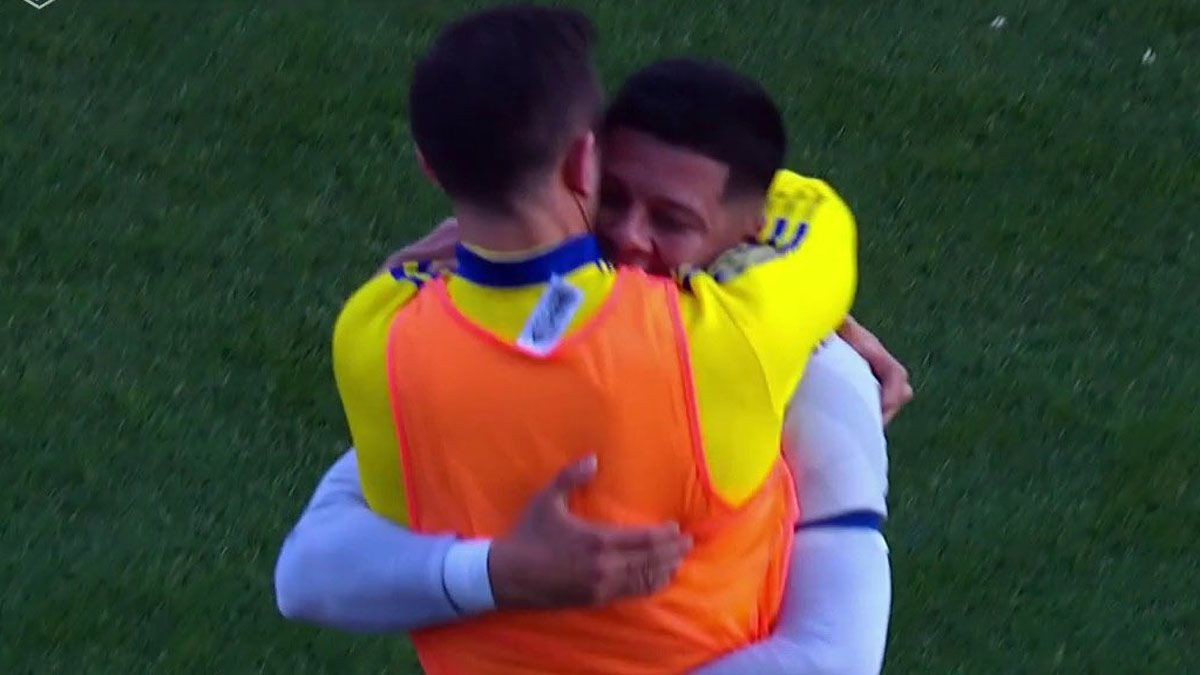 Marcos Rojo le dedicó un gol a Carlos Izquierdoz.&nbsp;