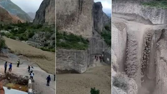 Video: un impresionante alud dividió en dos a Iruya, un pueblo turístico de Salta