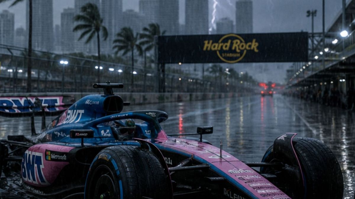 Último momento en la F1: la tormenta complica el GP de Miami y crece la incertidumbre