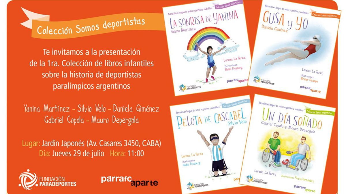 La colección Somos deportistas presenta cuentos infantiles que tienen a deportistas paralímpicos argentinos como protagonistas.