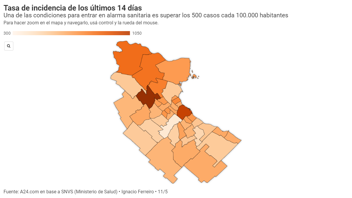 Restricciones: que les falta a la Ciudad y al conurbano para salir de zona de alerta