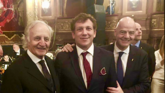 El presidente de Conmebol, Alejandro Domínguez, estuvo en el Colón en la gala del G20