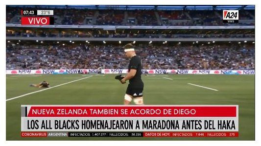 Así fue el homenaje de los Pumas y los All Blacks a Diego Maradona