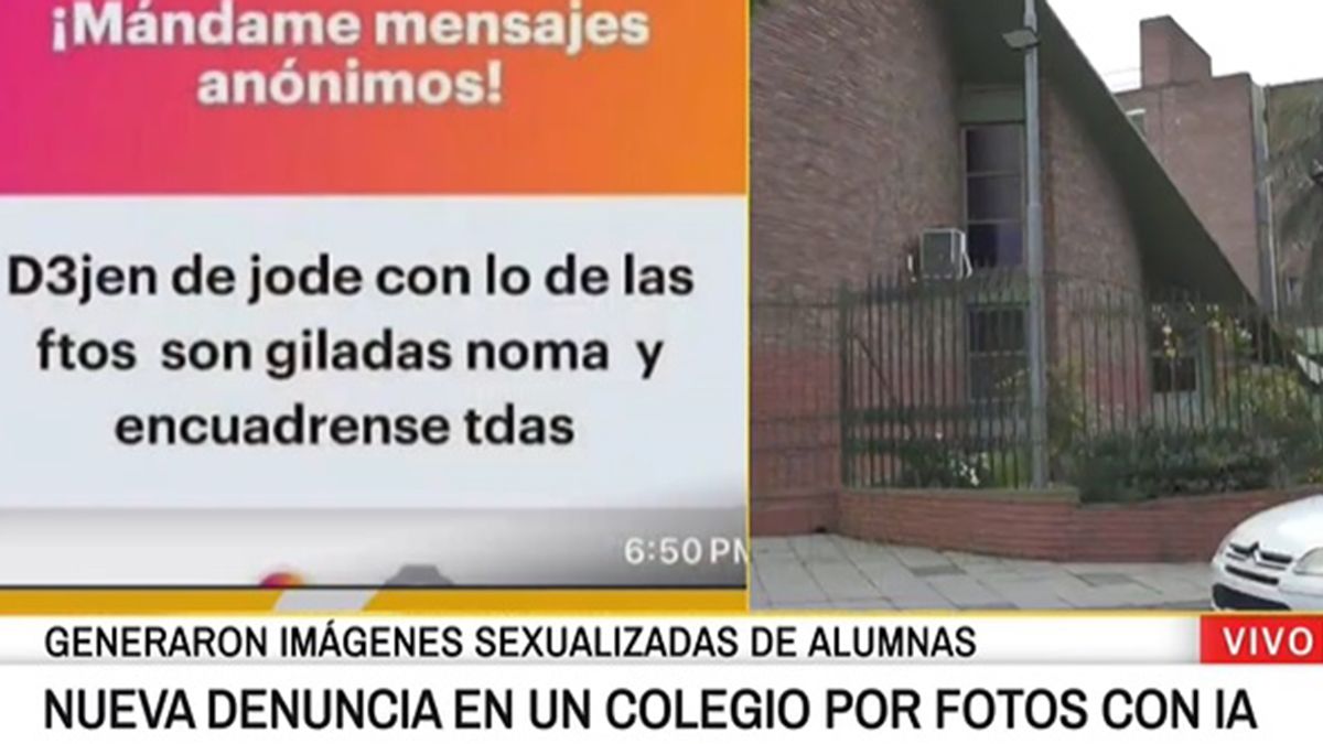 Escándalo en un colegio de Villa Bosch: alumnas denunciaron fotos alteradas creadas con IA. (Foto: A24.com)